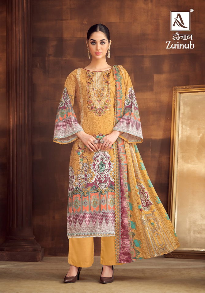 Zainab By Alok Cambric Cotton Pakistani Dress Material Wholesale Shop In Surat
